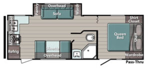 Floor plan for Gulf Stream 238RK travel trailer