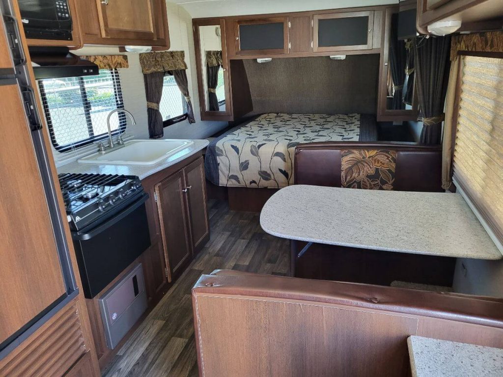 2016 Bullet kitchen and bed area