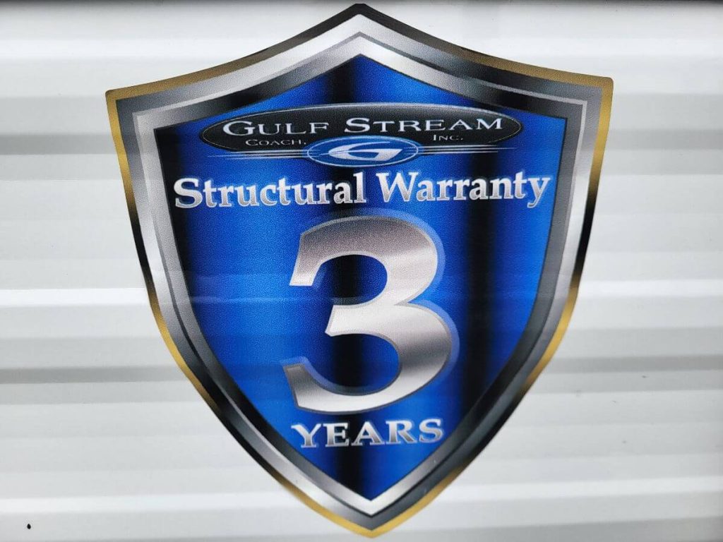 Gulf Stream Trailmaster warranty decal