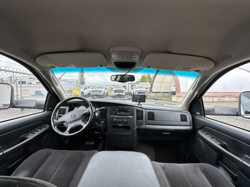 Interior of truck