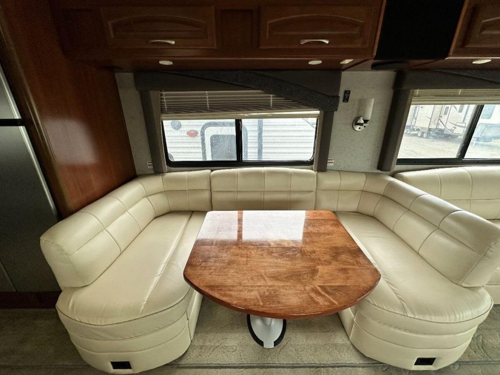 Booth seating inside 2008 Fleetwood Pace Arrow